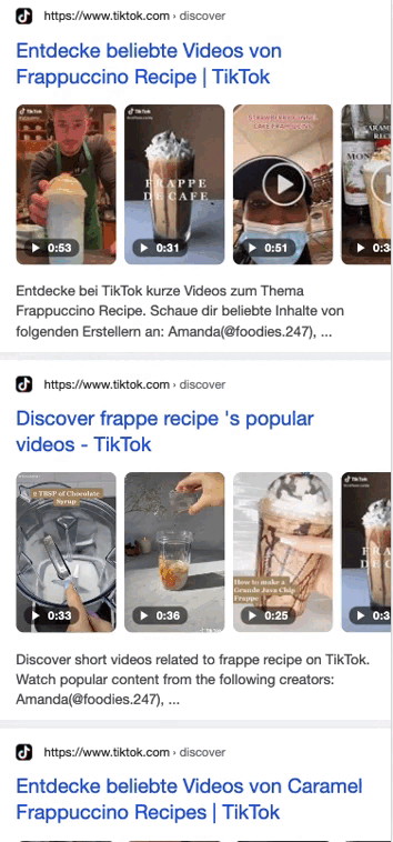 Suchergebnisse für frappuccino rezept tiktok mit Videos